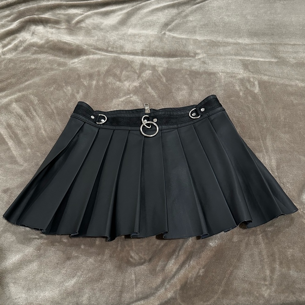 Current Mood leather mini skirt
